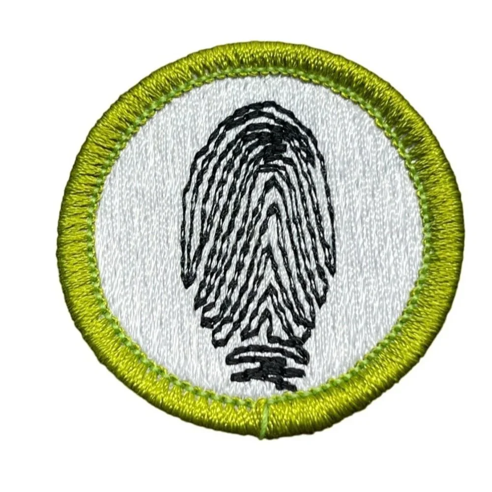 BSA Boy Scouts Fingerprinting Merit Badge Patch